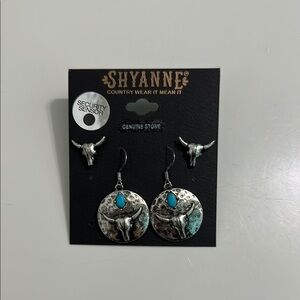 Shyanne Silver and Turquoise Earrings
